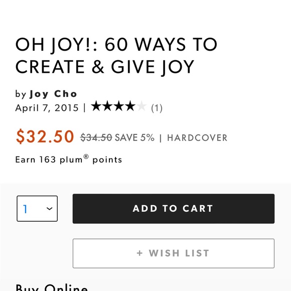Oh Joy: 60 Ways to Give & Create Joy by Joy Cho hardcover book brand new - Picture 2 of 3